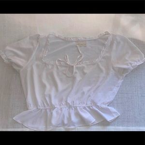 Urban Outfitters Riley Ruffle Baby Doll Blouse